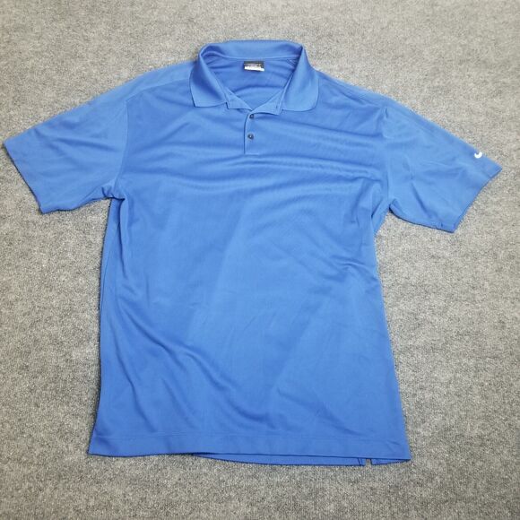 Nike Golf Polo Shirt Men's XL Blue Fit Dry Short Sleeve Swoosh Logo - Picture 1 of 9